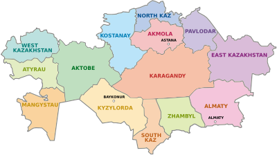 Provincias Kazajstán